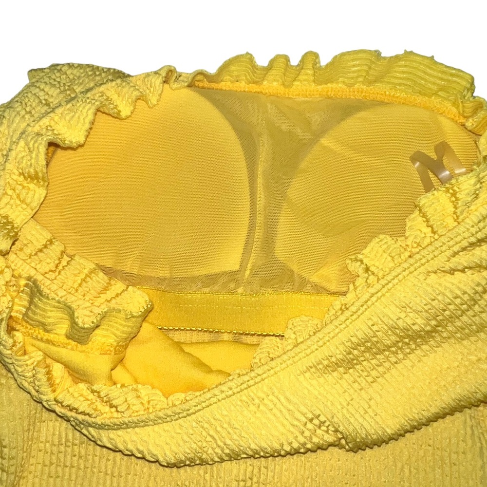Jones New York Yellow One-Shoulder Swim One Piece, XL - Picture 3 of 8